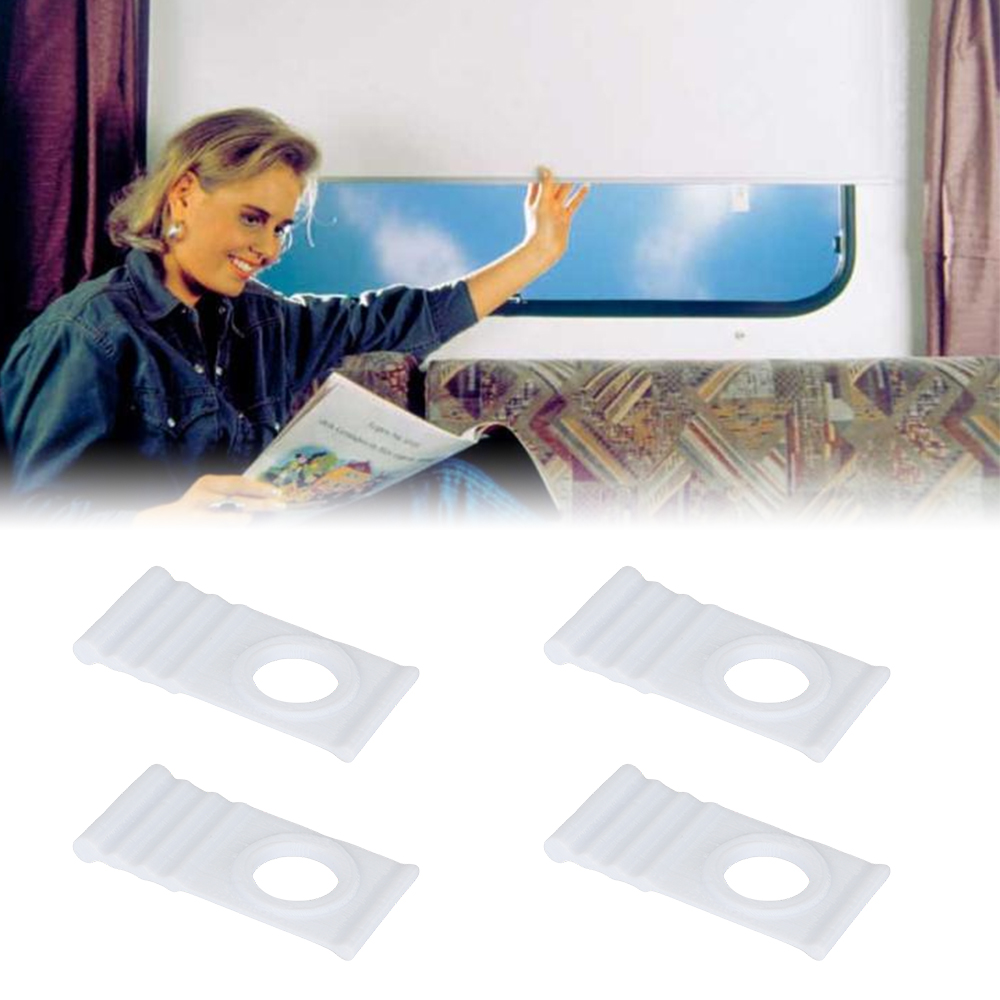 Window Lock Bar - มือจับม่านม้วนแบบสปริง 4 ชิ้น สำหรับรถบ้านและคาราวาน ป้องกันลม ใช้ได้กับ