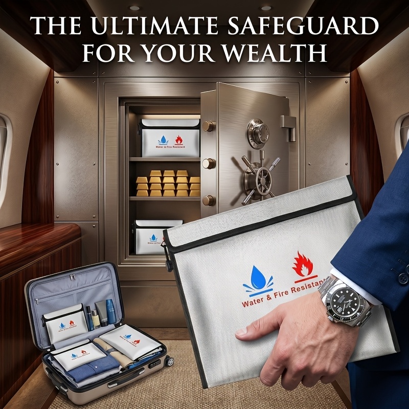 Fire Safe Document - กระเป๋าเก็บของกันไฟ กันน้ำ ทนความร้อน สำหรับเอกสารสำคัญ พาวเวอร์แบงค์ ของมีค่า