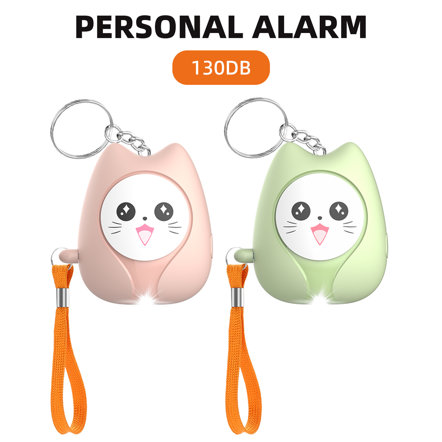 Personal Alarm Keychain - 2025 ใหม่ Personal ALARM Self-Defense สําหรับสตรีและเด็กแบบพกพาพวงกุญแจฉุกเฉิน