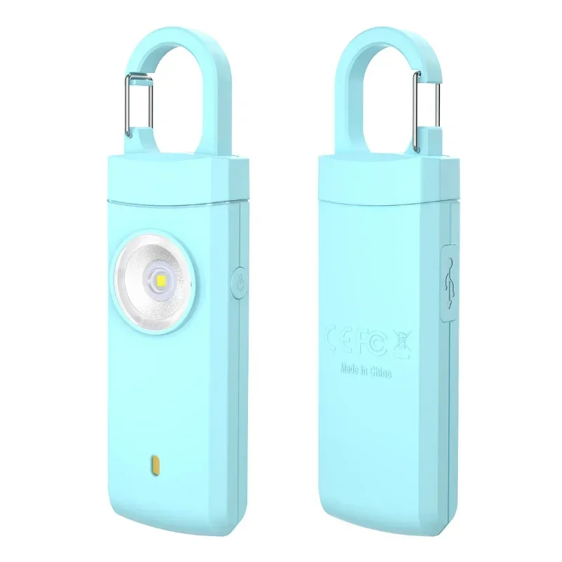 Personal Alarm Keychain - ไฟฉาย LED ป้องกันตัวแบบพวงกุญแจ ชาร์จผ่าน USB พร้อมสัญญาณเตือนภัย