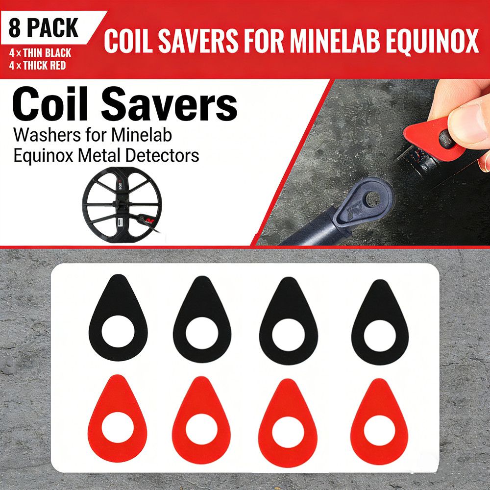 Co Detector Plug - แหวนยางรูปหยดน้ำสำหรับเครื่องตรวจจับโลหะ Minelab Equinox
