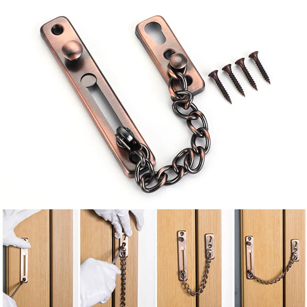 Security Chain Door - โซ่ล็อคประตูพร้อมตัวล็อค โซ่ล็อคประตู โซ่ล็อคเพื่อความปลอดภัยสำหรับเด็ก ตัวล็อคประตูบ้าน ตัวล็อคแบบหัวเข็มขัด อุปกรณ์ป้องกันการโจรกรรม