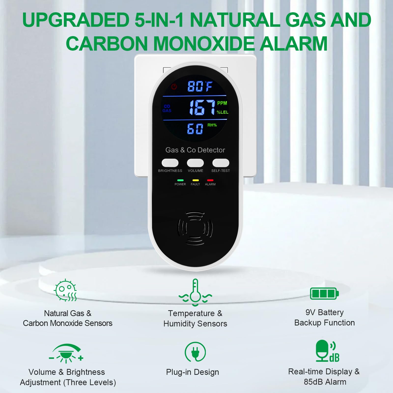 เครื่องตรวจจับก๊าซระเบิดและคาร - Co Detector Plug บทวิจารณ์และราคา