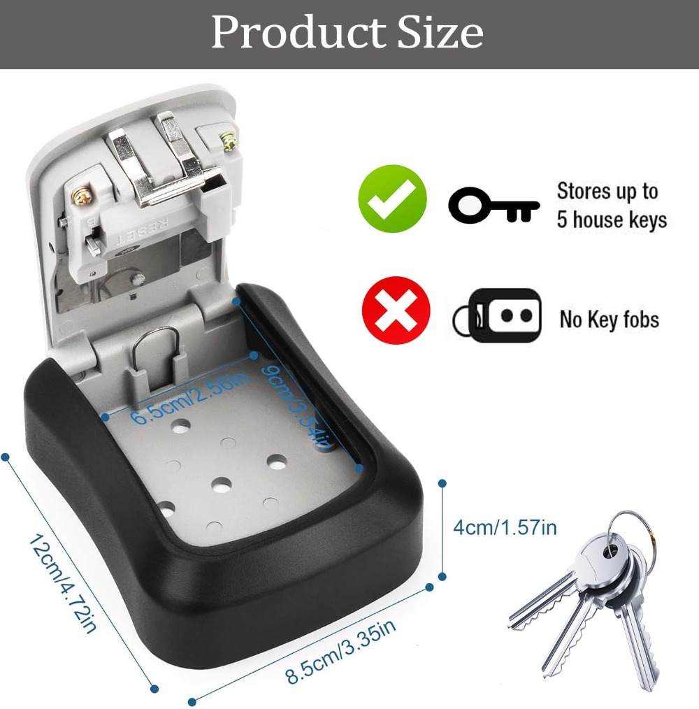 กุญแจปลอดภัยติดผนังกล่องล็อคกั - Lockbox Key Secure บทวิจารณ์และราคา