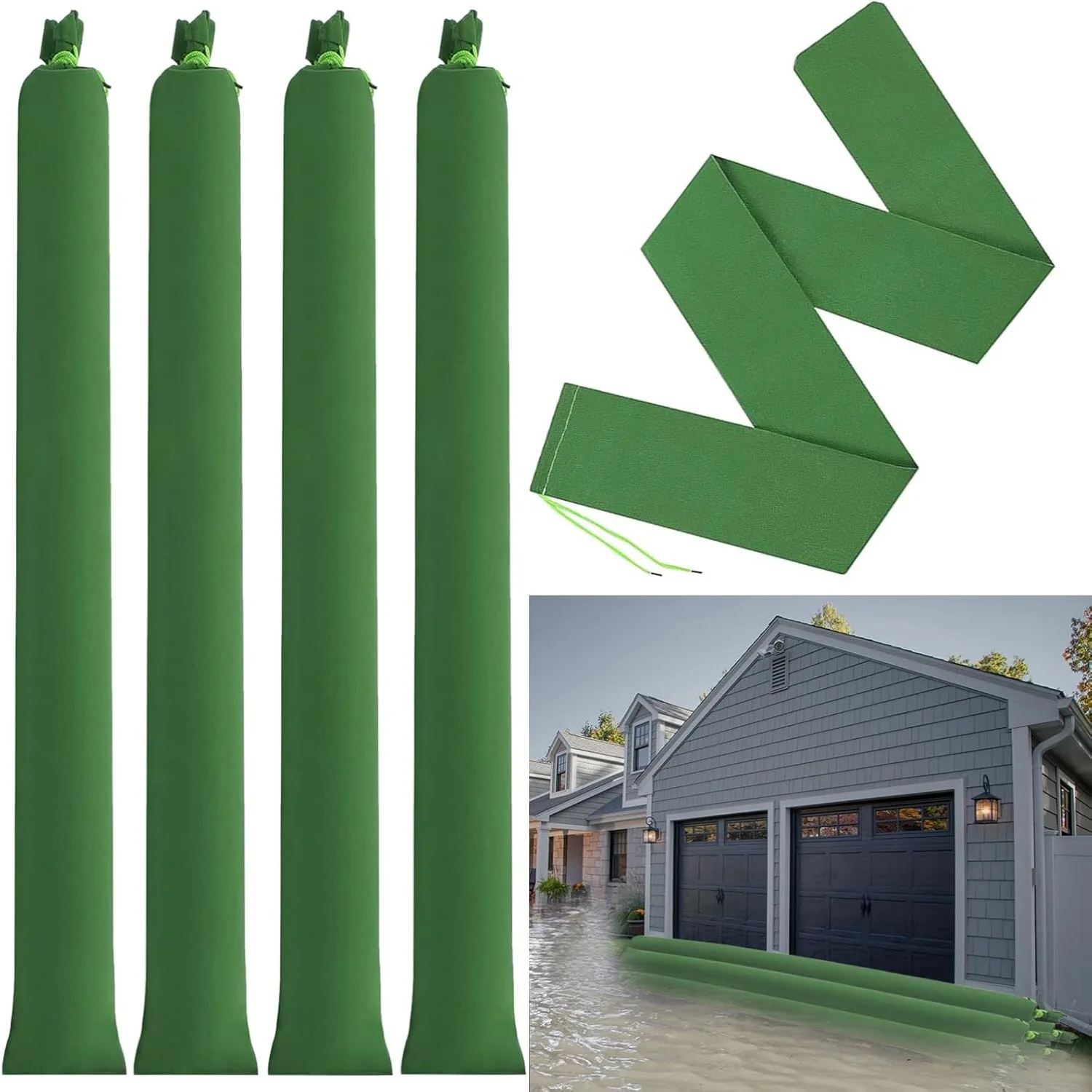 2 ชิ้นถุงทรายหนายาวผ้าใบ Sandb - Flood Barrier Bag บทวิจารณ์และราคา