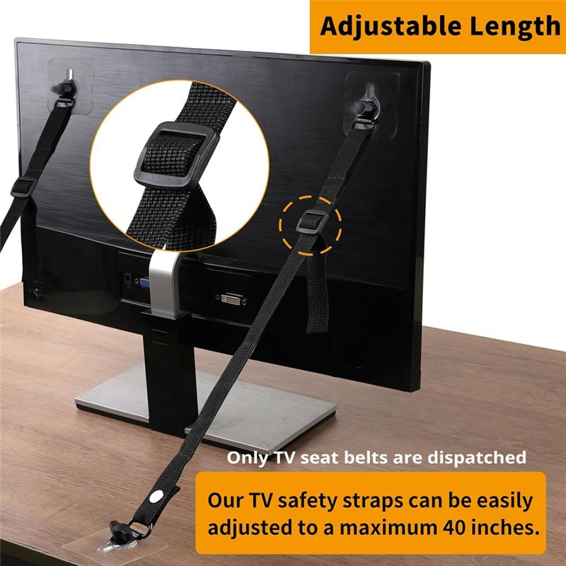สายรัดนิรภัยทีวีแบบไม่ต้องเจาะ - Earthquake Anchor Strap บทวิจารณ์และราคา