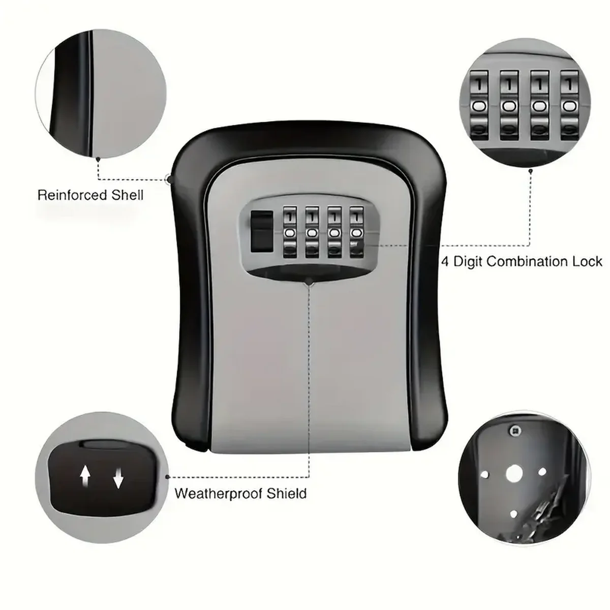 กล่องเก็บกุญแจแบบพกพา กันน้ำ พ - Lockbox Key Secure บทวิจารณ์และราคา