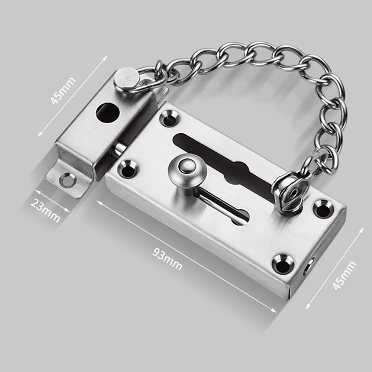 ล็อคประตูสแตนเลสแบบหนาใหม่พร้อ - Security Chain Door บทวิจารณ์และราคา