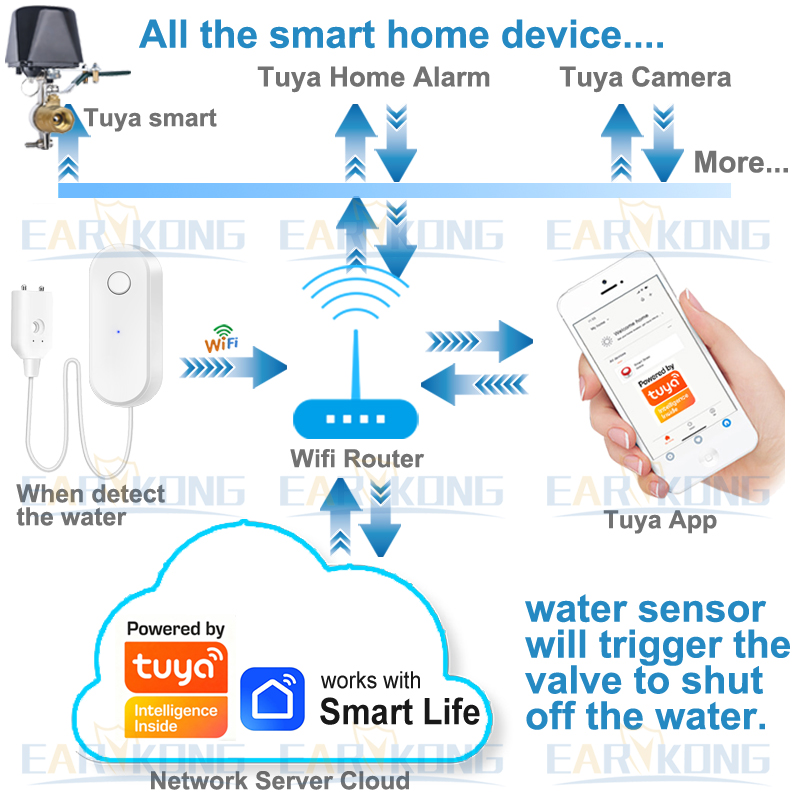 Tuya WiFi สมาร์ทเซ็นเซอร์น้ําร - Water Alarm Sensor บทวิจารณ์และราคา